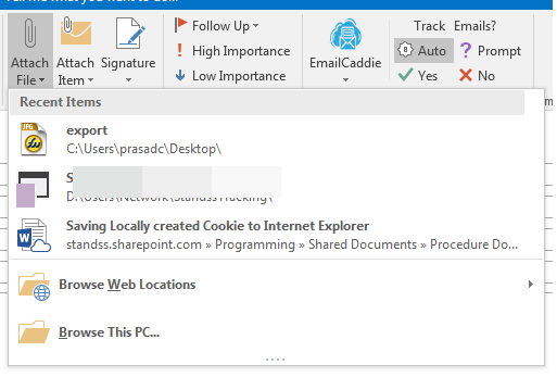 How to Attach Files Stored in SharePoint into an Email in Outlook